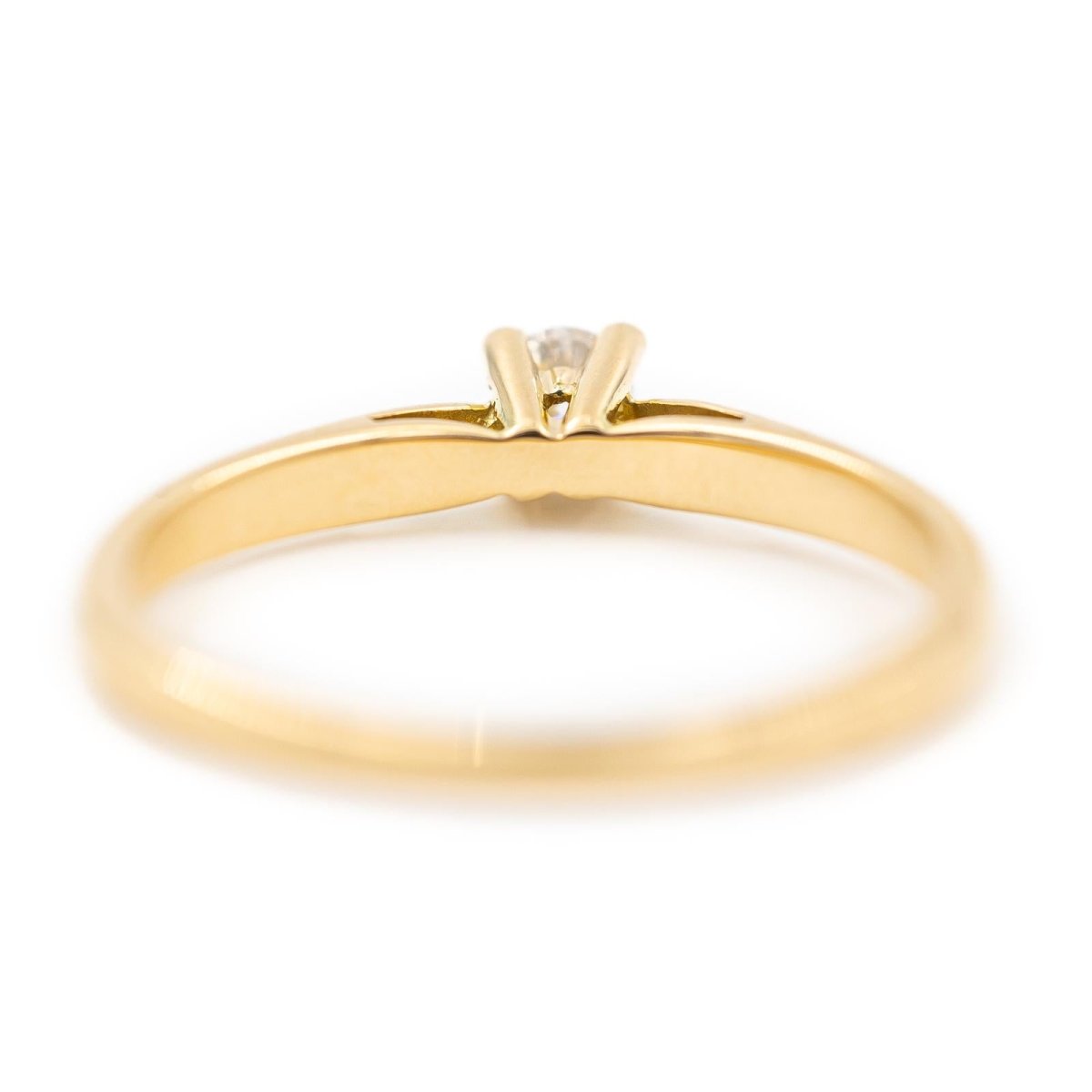 Bague Solitaire or jaune et diamant - Castafiore