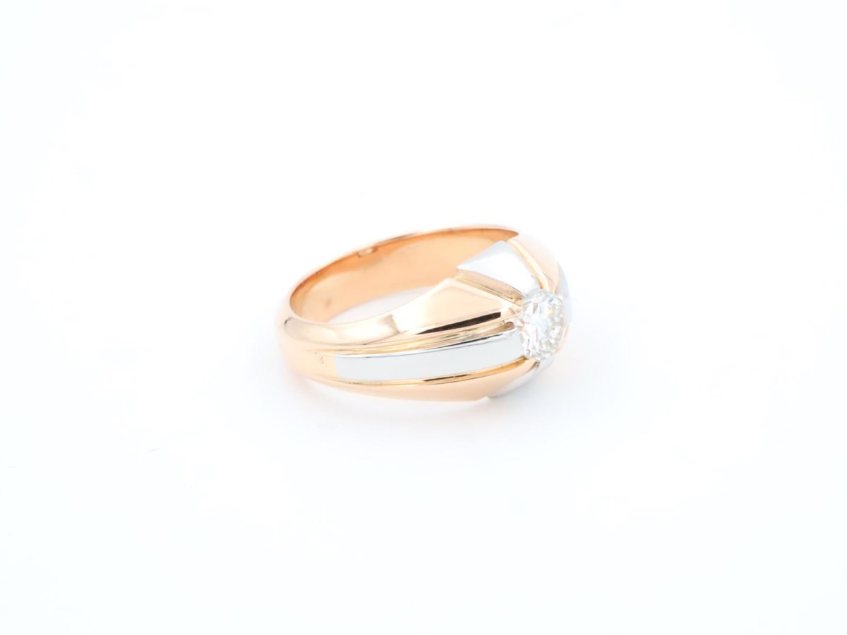 Bague Solitaire Or rose Diamant - Castafiore