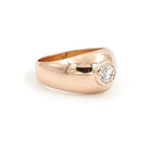 Bague Solitaire Or rose Diamant - Castafiore