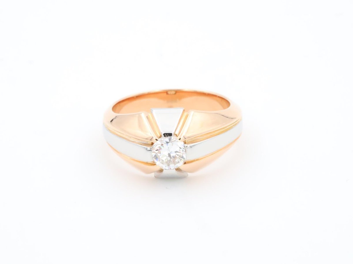 Bague Solitaire Or rose Diamant - Castafiore