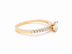 Bague Solitaire Or rose Diamant - Castafiore