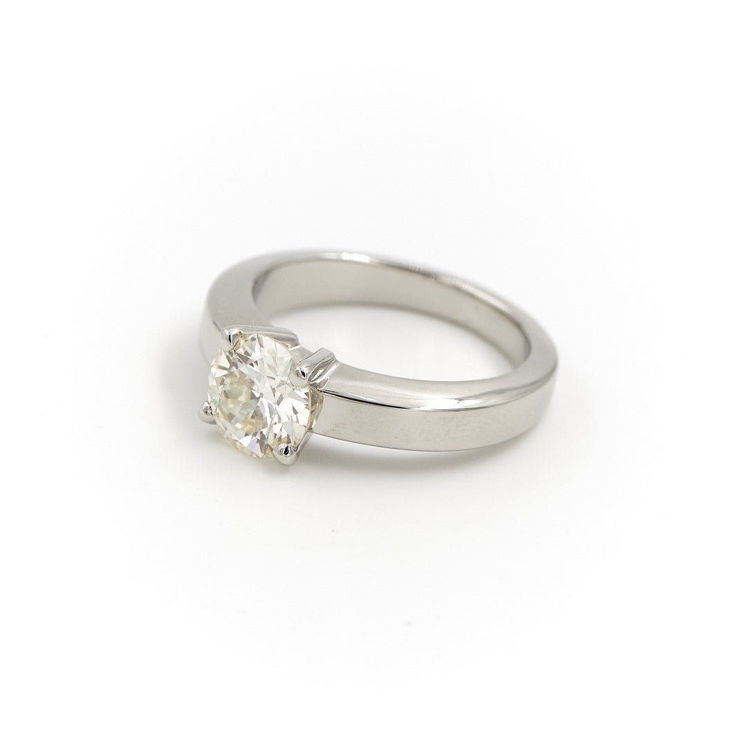 Bague Solitaire Platine Diamant - Castafiore