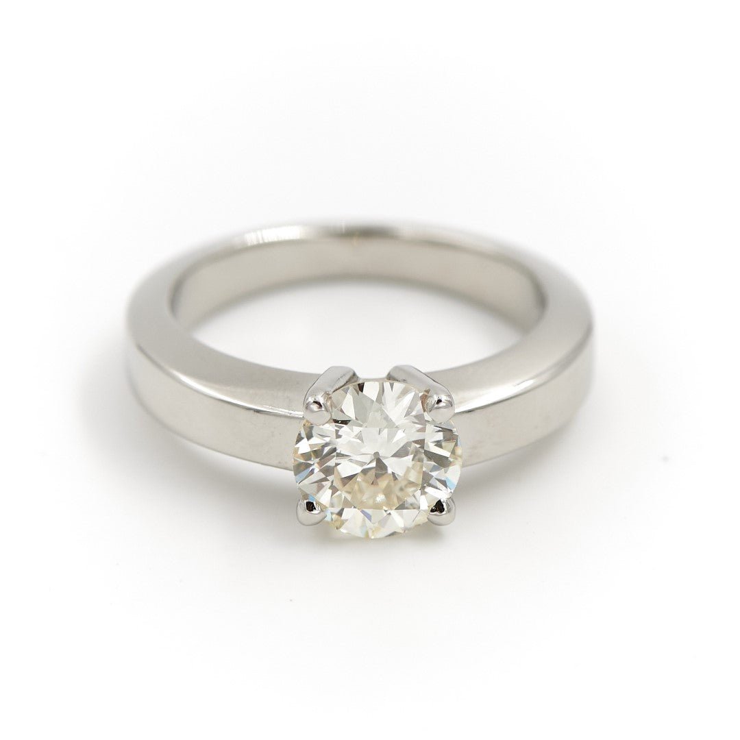 Bague Solitaire Platine Diamant - Castafiore