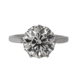 Bague Solitaire platine et diamant - Castafiore