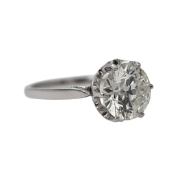 Bague Solitaire platine et diamant - Castafiore