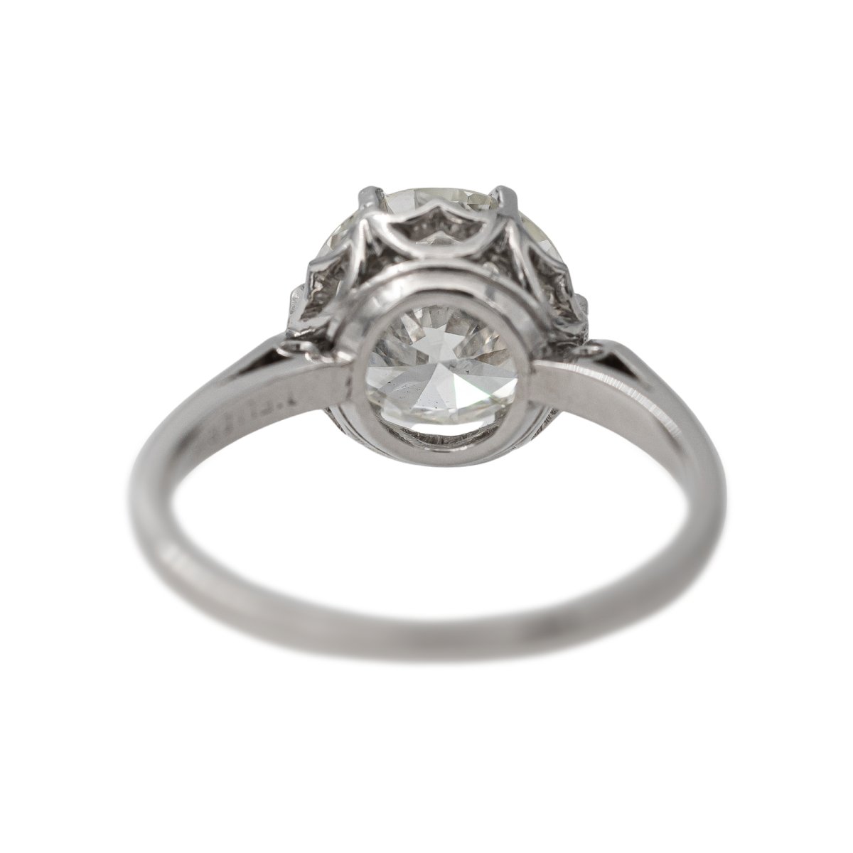 Bague Solitaire platine et diamant - Castafiore