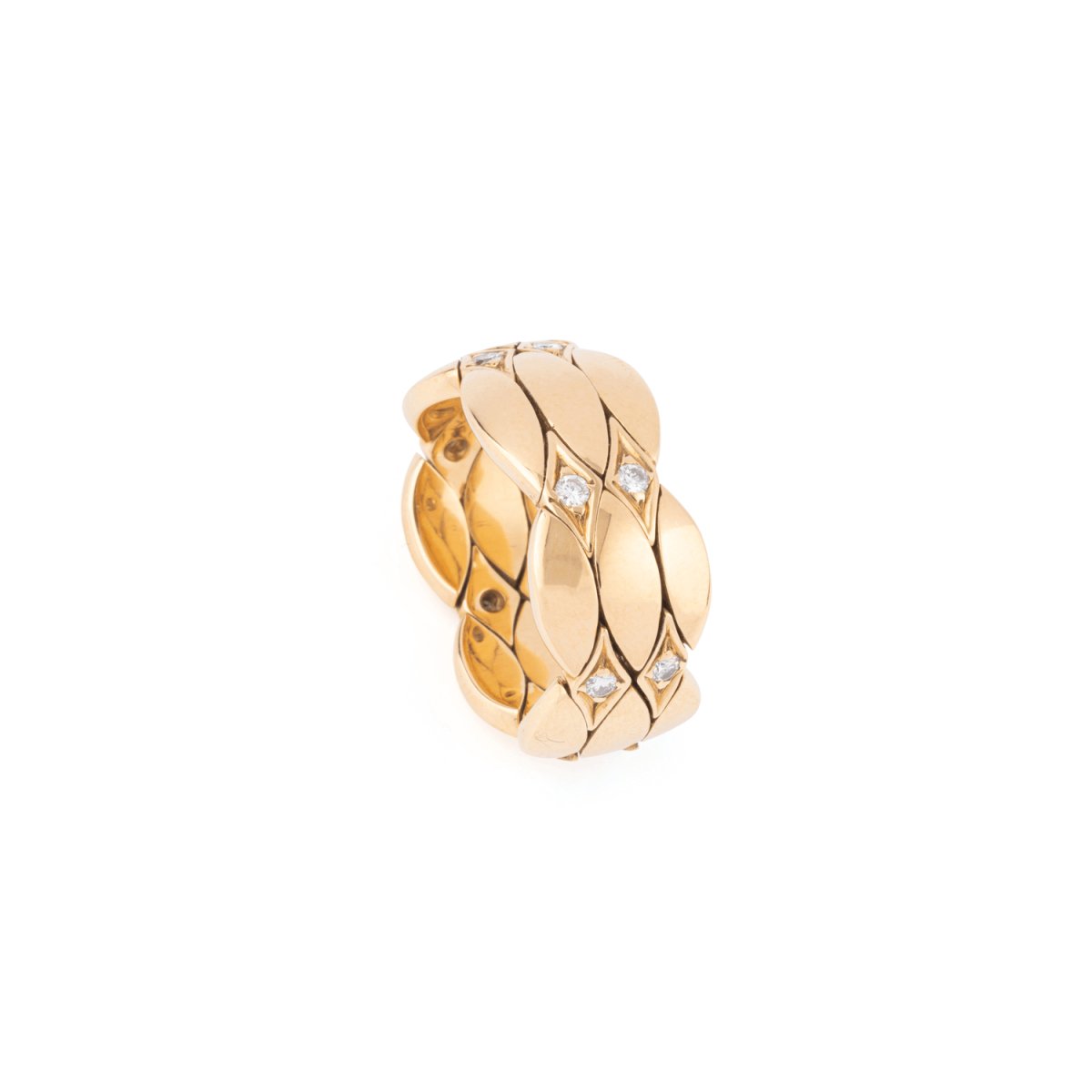 Bague souple en or jaune et diamants, CARTIER - Castafiore