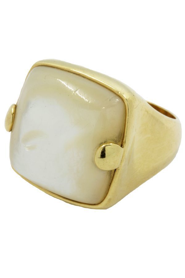 BAGUE STYLE CHEVALIÈRE NACRE - Castafiore