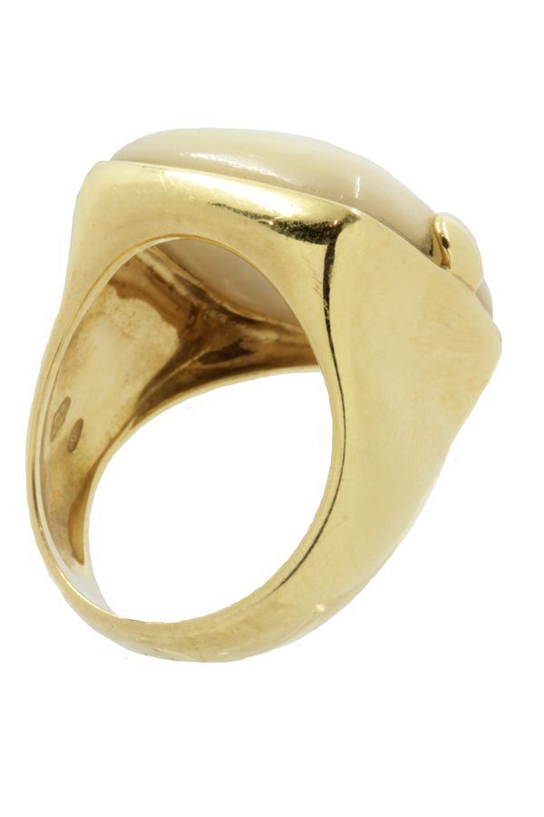 BAGUE STYLE CHEVALIÈRE NACRE - Castafiore