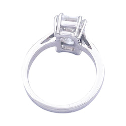 Bague taille émeraude, or blanc - Castafiore