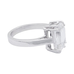 Bague taille émeraude, or blanc - Castafiore