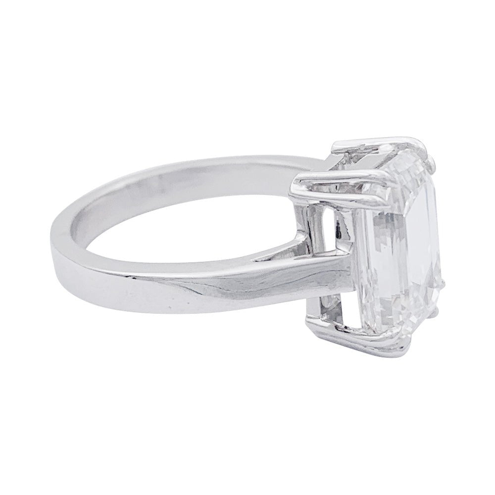 Bague taille émeraude, or blanc - Castafiore