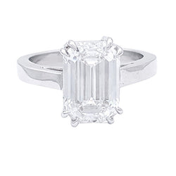 Bague taille émeraude, or blanc - Castafiore