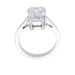 Bague taille émeraude, or blanc - Castafiore