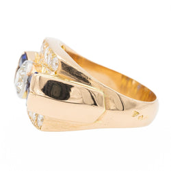 Bague Tank en or rose et diamants - Castafiore