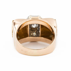 Bague Tank en or rose, platine et diamants - Castafiore