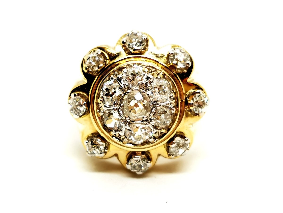 Bague Tank Or jaune Diamant - Castafiore