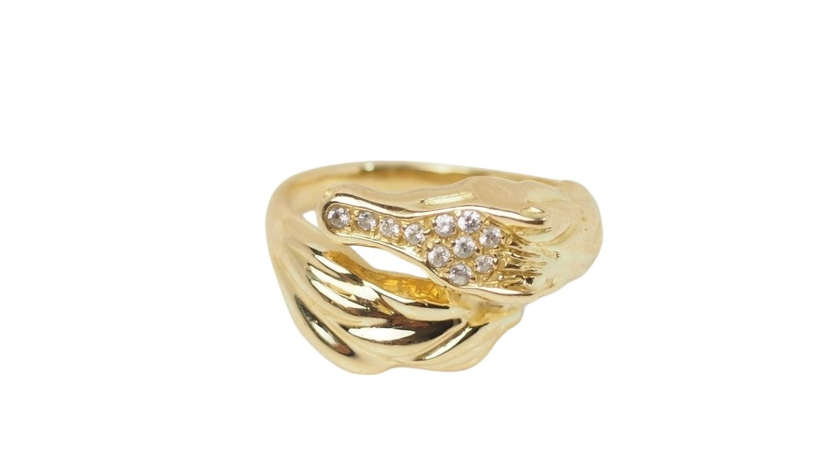Bague Tête de cheval en or jaune et diamants - Castafiore