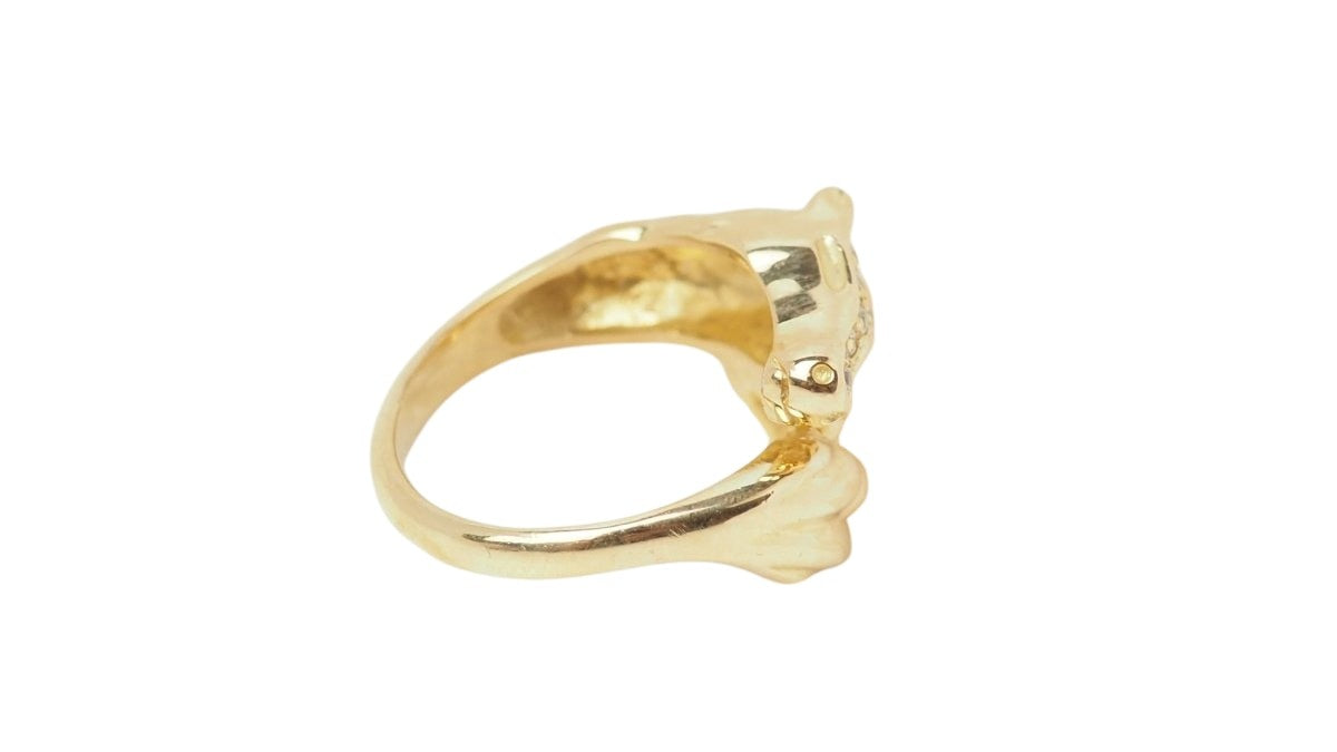 Bague Tête de cheval en or jaune et diamants - Castafiore