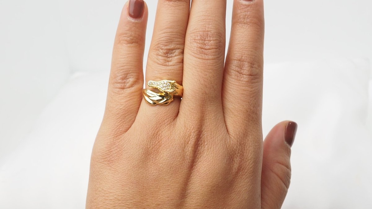 Bague Tête de cheval en or jaune et diamants - Castafiore