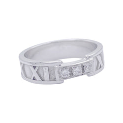 Bague TIFFANY & CO. "Atlas", or blanc, diamants - Castafiore