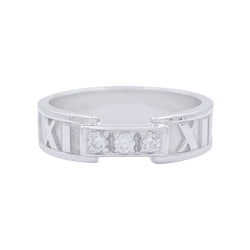 Bague TIFFANY & CO. "Atlas", or blanc, diamants - Castafiore