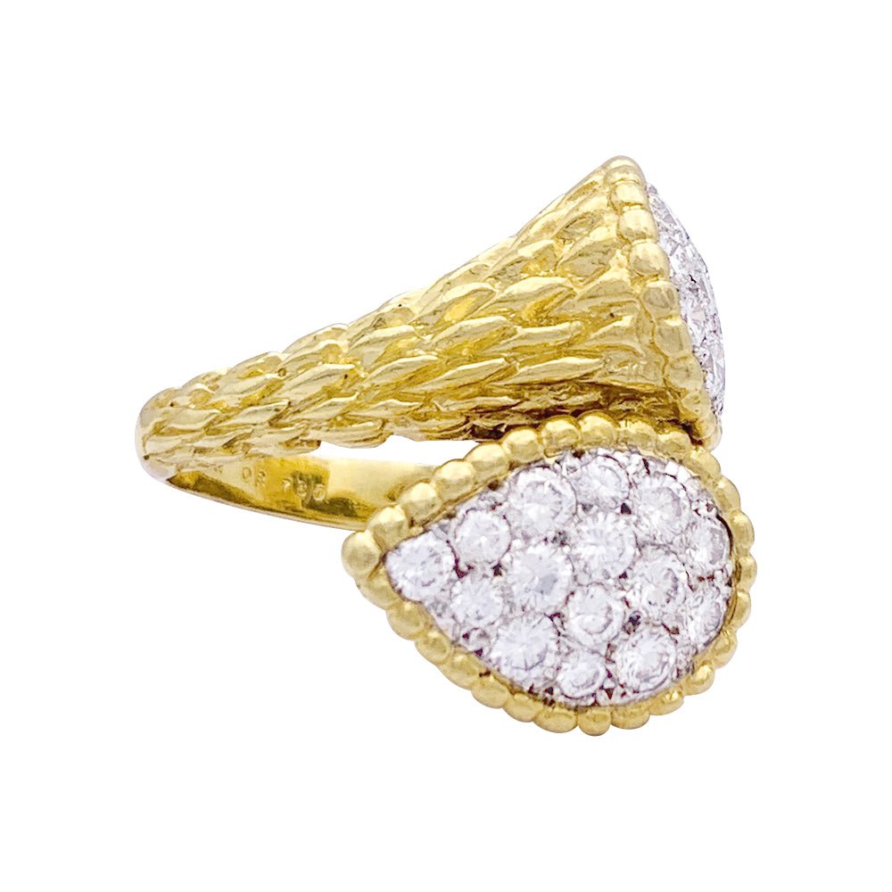 Bague Toi et Moi BOUCHERON "Serpent Bohème" en or jaune, platine et diamants - Castafiore