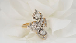 Bague Toi Et Moi En Or Bicolore Et Diamants - Castafiore