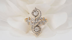 Bague Toi Et Moi En Or Bicolore Et Diamants - Castafiore