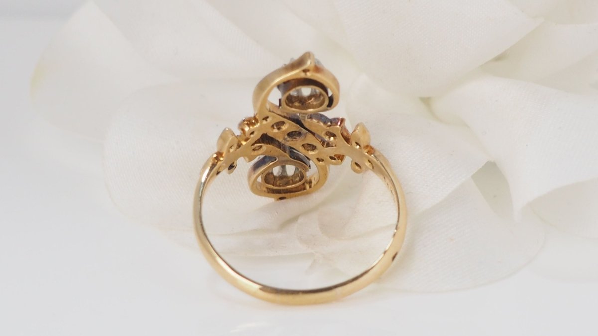 Bague Toi Et Moi En Or Bicolore Et Diamants - Castafiore