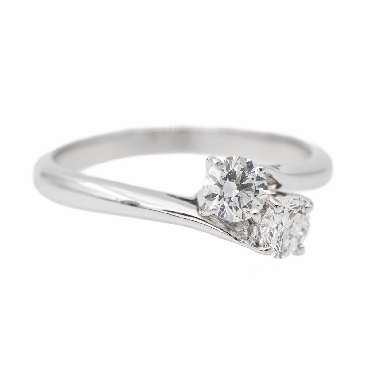 Bague Toi et Moi en or blanc et diamant - Castafiore