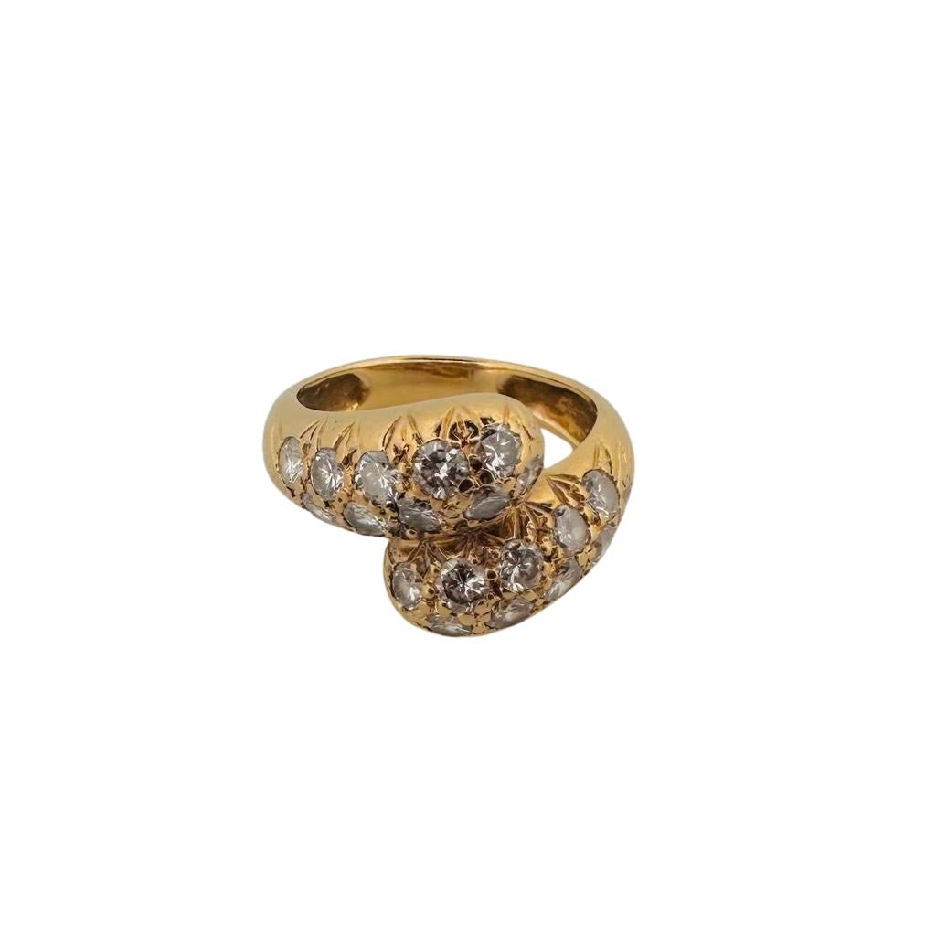 Bague Toi et moi en or jaune et diamants - Castafiore