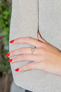 Bague Toi et Moi en platine et diamant - Castafiore