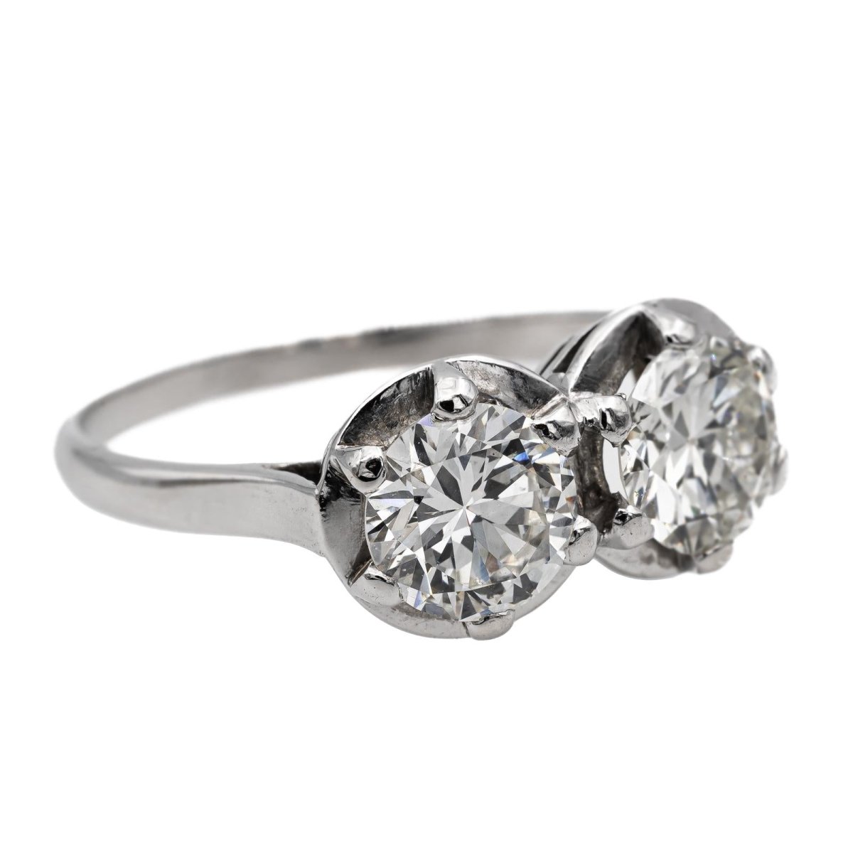 Bague Toi et Moi en platine et diamant - Castafiore