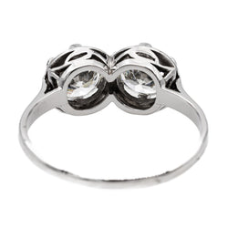 Bague Toi et Moi en platine et diamant - Castafiore