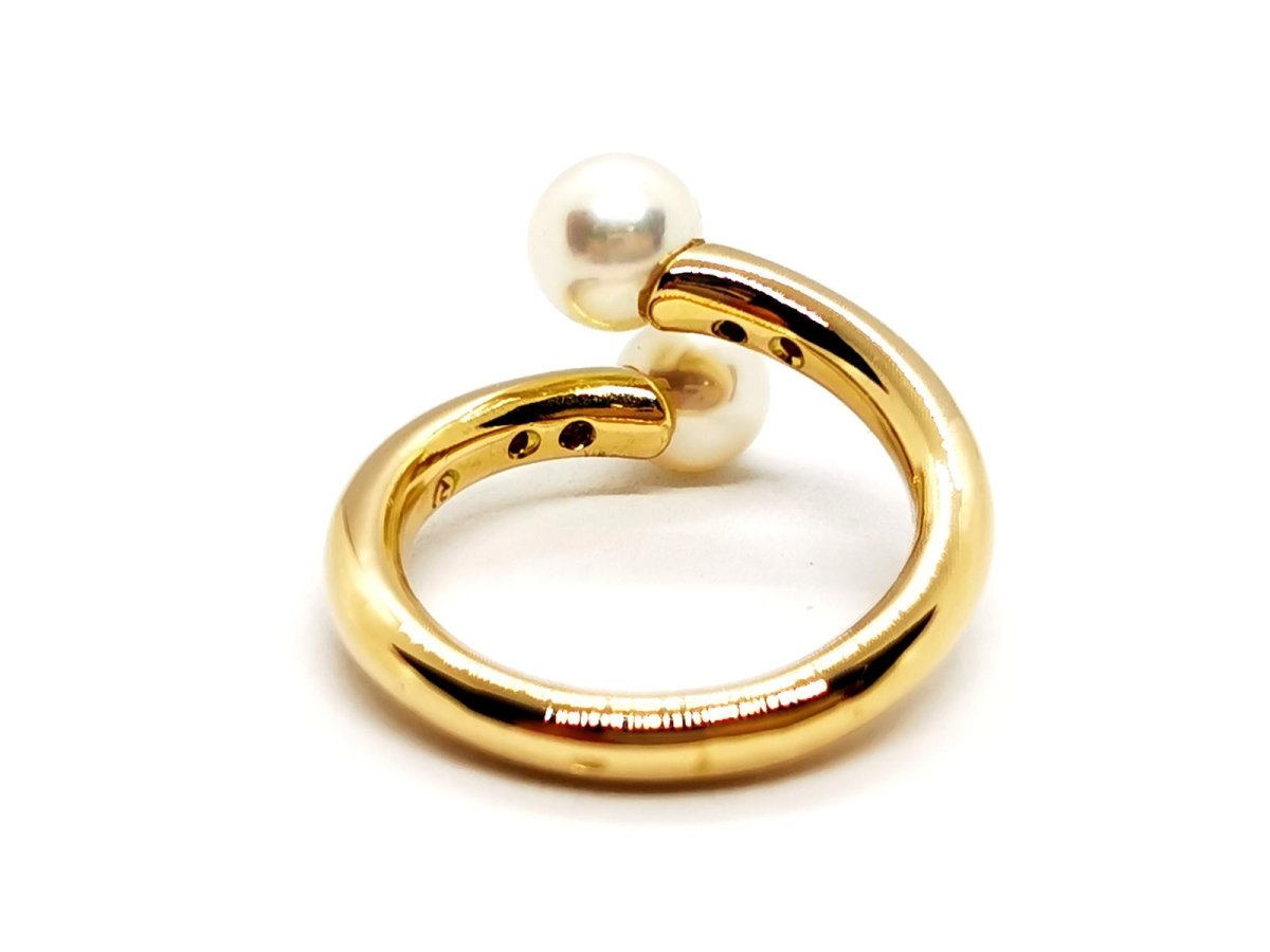 Bague Toi et Moi Or jaune Perle - Castafiore