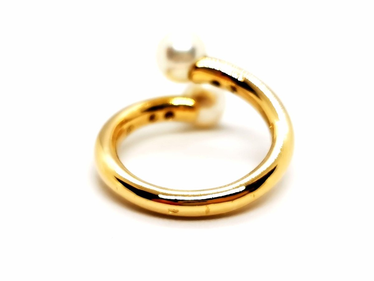 Bague Toi et Moi Or jaune Perle - Castafiore