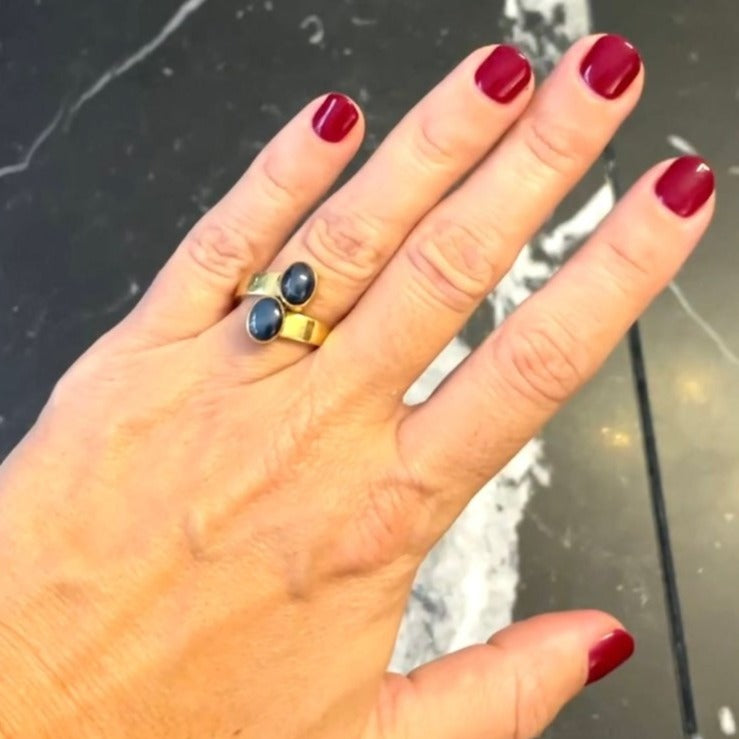 Bague Toi et Moi Saphirs Etoilés - Castafiore