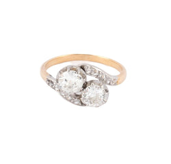 Bague Toi & Moi en diamant platine et or - Castafiore