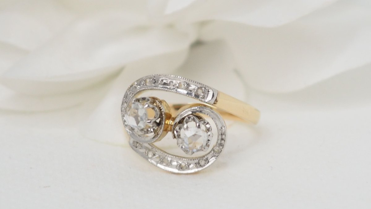 Bague Toi & Moi en or et diamants - Castafiore