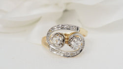 Bague Toi & Moi en or et diamants - Castafiore