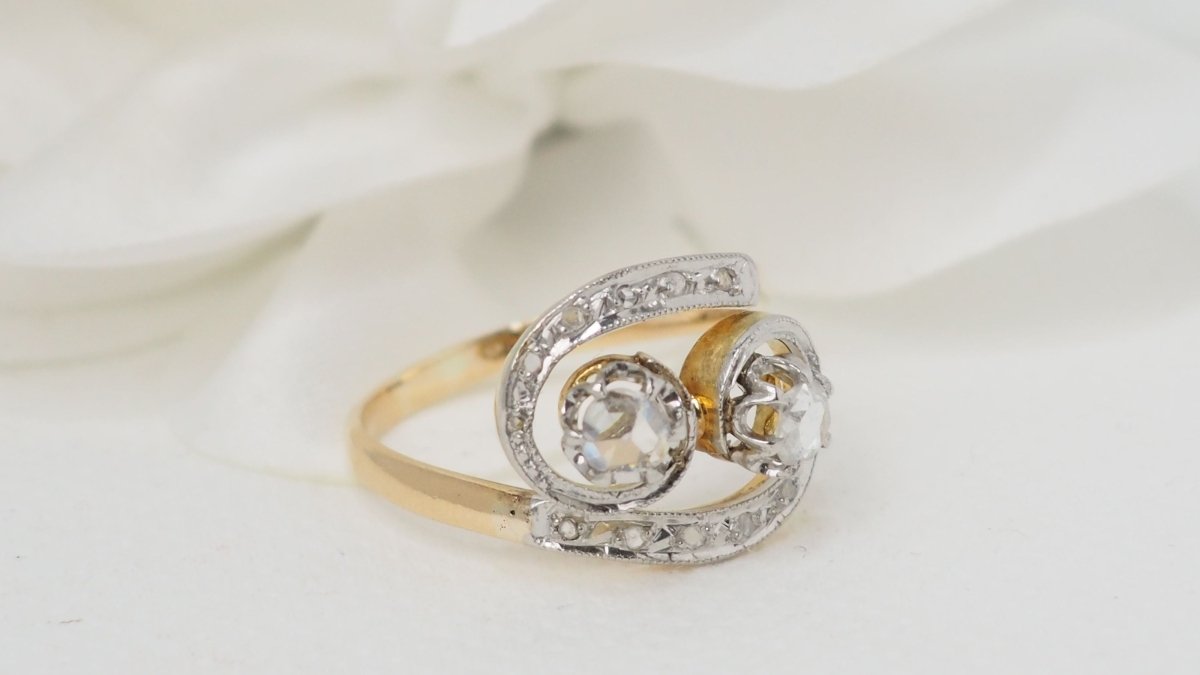 Bague Toi & Moi en or et diamants - Castafiore