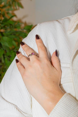 Bague Toi & Moi Or blanc Saphir - Castafiore