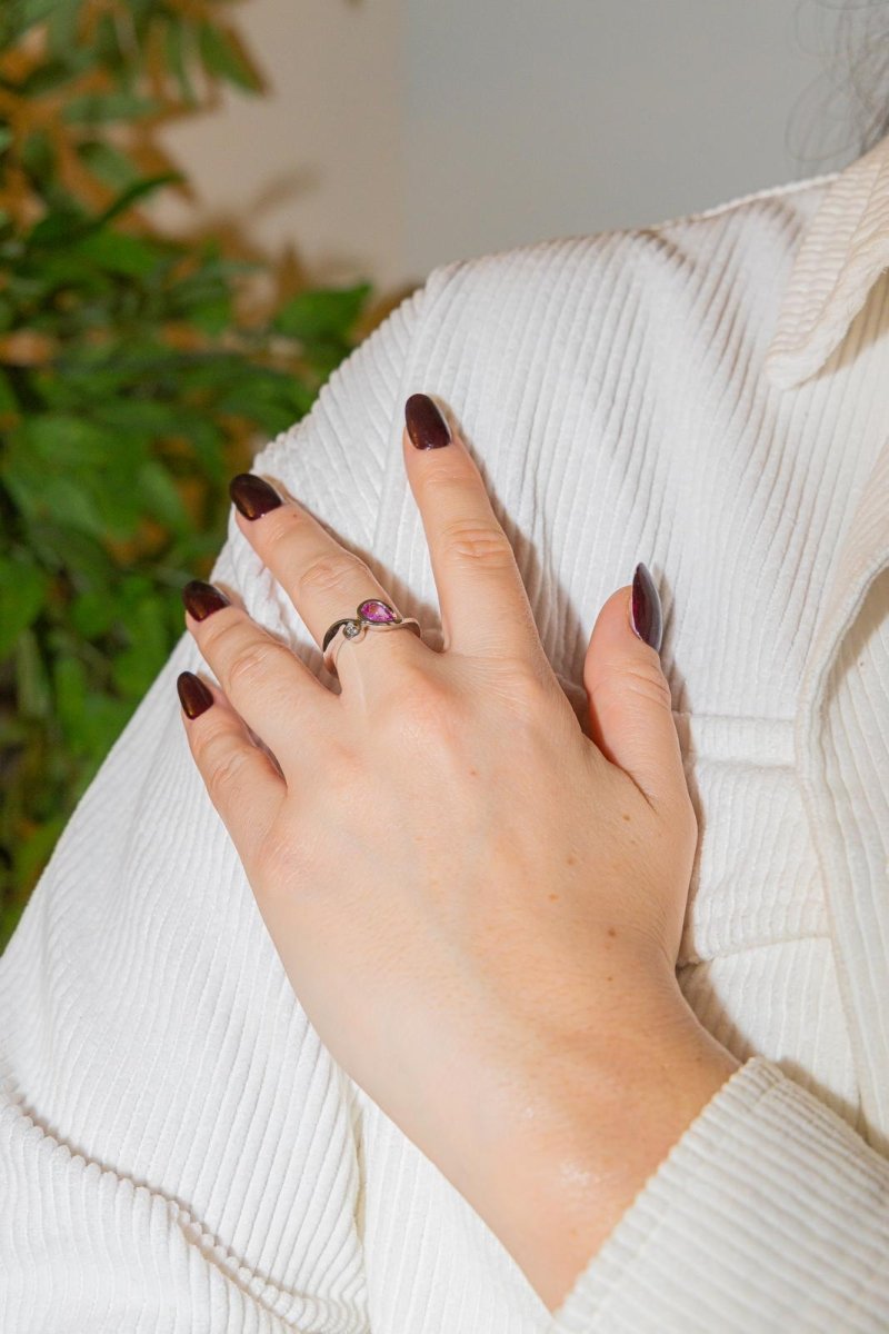 Bague Toi & Moi Or blanc Saphir - Castafiore