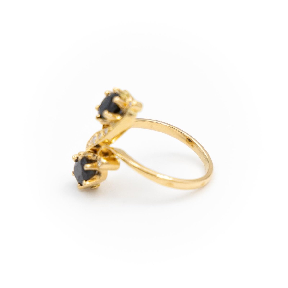 Bague Toi & Moi Or jaune Saphir - Castafiore