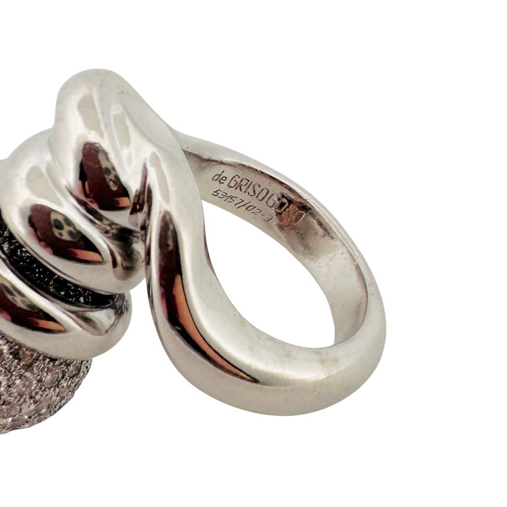 BAGUE "TOURBILLON" DE GRISOGONO OR & DIAMANTS - Castafiore