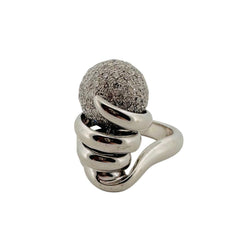 BAGUE "TOURBILLON" DE GRISOGONO OR & DIAMANTS - Castafiore