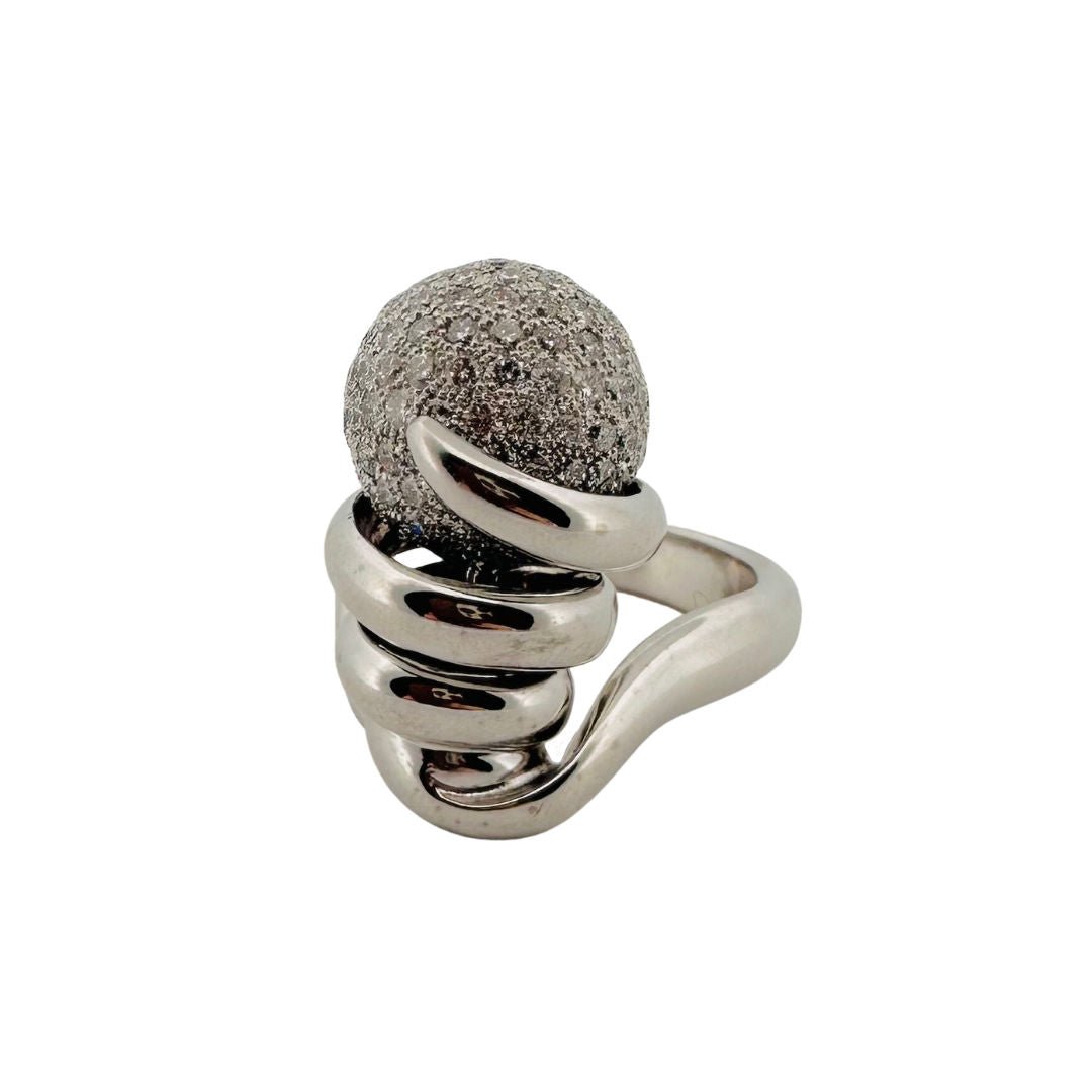 BAGUE "TOURBILLON" DE GRISOGONO OR & DIAMANTS - Castafiore