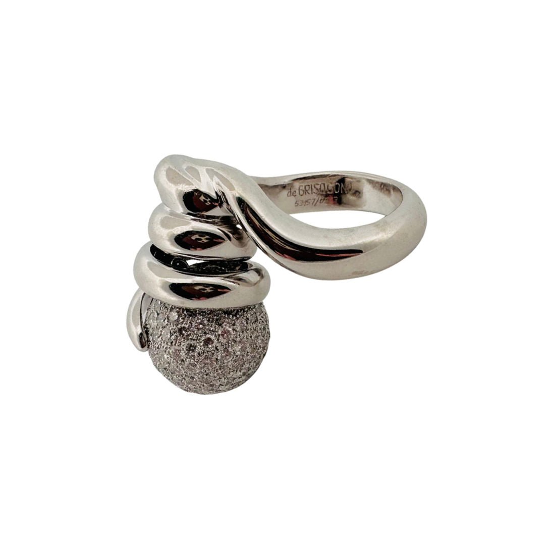 BAGUE "TOURBILLON" DE GRISOGONO OR & DIAMANTS - Castafiore
