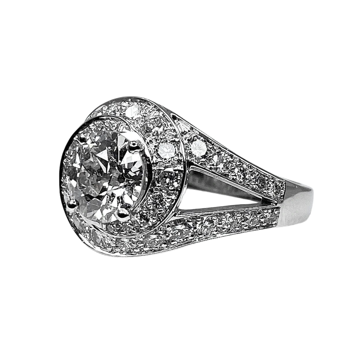 Bague tourbillon en or 18 carats en diamants - Castafiore